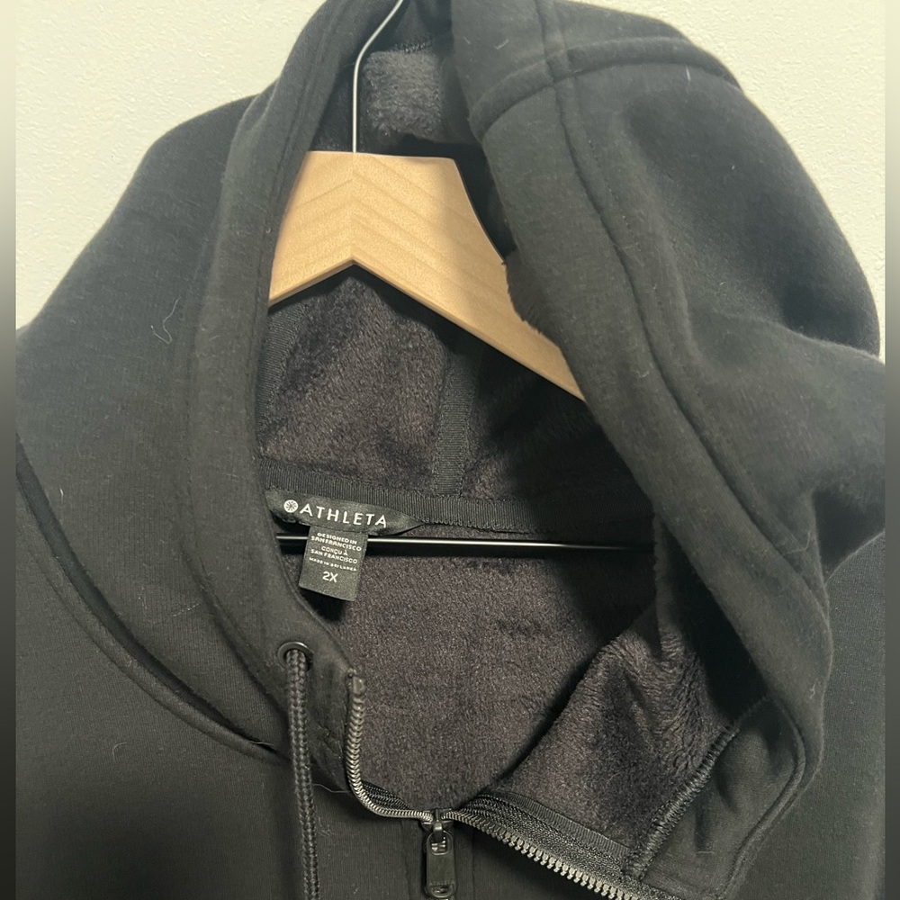Athleta Cozy Karma 1/4 Zip Black 2XL - Picture 4 of 6